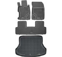 Reazw-Plast Floor Mats for 2012-2015 Honda Civic Car Mats & Cargo Mat Sedan Anti-Slip Black