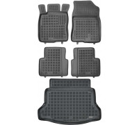 Rezaw-Plast Car Mats for 2016-2021 Honda Civic Floor Mats Set Hatchback Waterproof Black