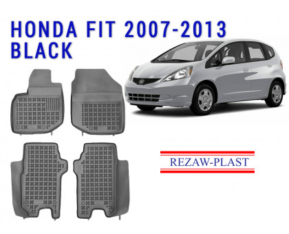 REZAW PLAST Premium Floor Mats for Honda Fit 2007-2013 Unmatched Quality Easy to Clean