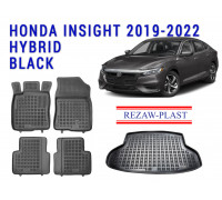 REZAW PLAST Auto Liners Set for Honda Insight 2019-2022 Hybrid Waterproof Black 