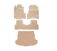 Rezaw-Plast Floor Mats for 2007-2011 Honda CR-V Car Mats & Cargo Mat Anti-Slip Beige