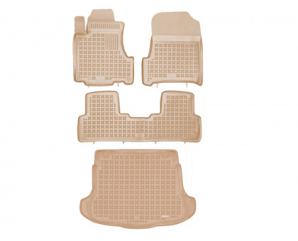 Rezaw-Plast Floor Mats for 2007-2011 Honda CR-V Car Mats & Cargo Mat Anti-Slip Beige