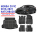 REZAW PLAST Custom Fit Floor Mats for Honda Civic 2016-2021 Hatchback Waterproof Black