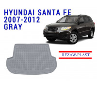 Rezaw-Plast Rubber Trunk Mat for Hyundai Santa Fe 2007-2012 Gray