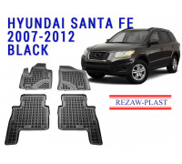 Rezaw-Plast  Rubber Floor Mats Set for Hyundai Santa Fe 2007-2012 Black