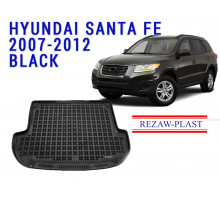 REZAW PLAST Trunk Mat for Hyundai Santa Fe 2007-2012 Anti-Slip Black