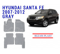 Rezaw-Plast  Rubber Floor Mats Set for Hyundai Santa Fe 2007-2012 Gray