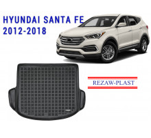 REZAW PLAST Cargo Liner for Hyundai Santa Fe 2012-2018 Waterproof Mat Easy to Clean