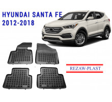 REZAW PLAST Floor Liners for Hyundai Santa Fe 2012-2018 All Weather Custom Fit