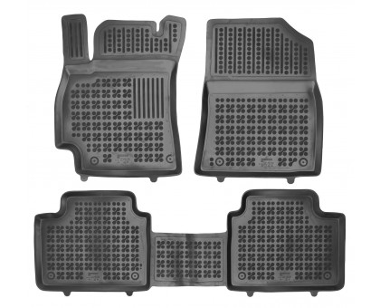 Rezaw-Plast Rubber Car Mats for 2021-2023 Hyundai Elantra Floor Mats Black