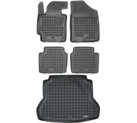 Rezaw-Plast Floor Mats Set for 2017-2020 Hyundai Elantra Car Mats & Floor Mat Black