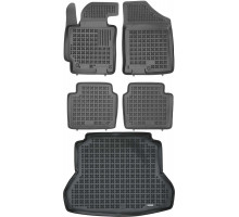 Rezaw-Plast Floor Mats Set for 2017-2020 Hyundai Elantra Car Mats & Floor Mat Black