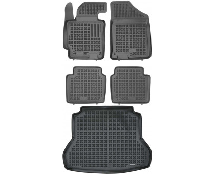 Rezaw-Plast Floor Mats Set for 2017-2020 Hyundai Elantra Car Mats & Floor Mat Black