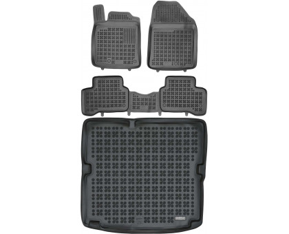 Rezaw-Plast Floor Mats for 2016-2021 Hyundai Ioniq Car Mats & Cargo Mat Hybrid Only Black