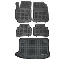 Rezaw-Plast Car Mats for 2018-2022 Hyundai Kona Floor Mats & Cargo Mat All Season Black