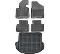 Rezaw-Plast Floor Mats for 2013-2018 Hyundai Santa Fe Car Mats & Cargo Mat All Season Black