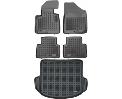 Rezaw-Plast Floor Mats for 2013-2018 Hyundai Santa Fe Car Mats & Cargo Mat All Season Black