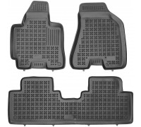 Rezaw-Plast Rubber Foor Mats for 2004-2009 Hyundai Tucson Car Mats All Season Black