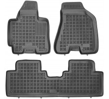 Rezaw-Plast Rubber Foor Mats for 2004-2009 Hyundai Tucson Car Mats All Season Black