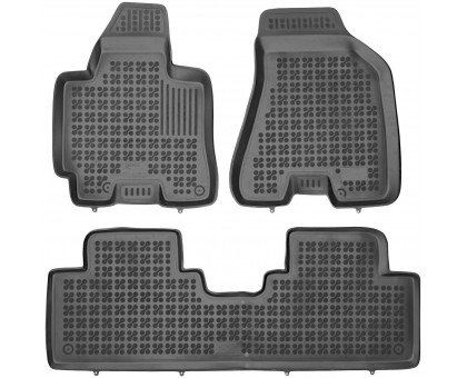 Rezaw-Plast Rubber Foor Mats for 2004-2009 Hyundai Tucson Car Mats All Season Black