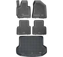 Rezaw-Plast Car Mats Set for 2011-2015 Hyundai Tucson Floor Mats & Cargo Mat Durable Black