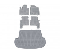 Rezaw-Plast Floor Mats for 2007-2012 Hyundai Santa Fe Car Mats & Cargo Mat Durable Gray