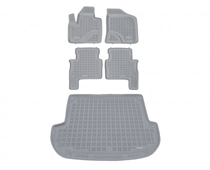 Rezaw-Plast Floor Mats for 2007-2012 Hyundai Santa Fe Car Mats & Cargo Mat Durable Gray