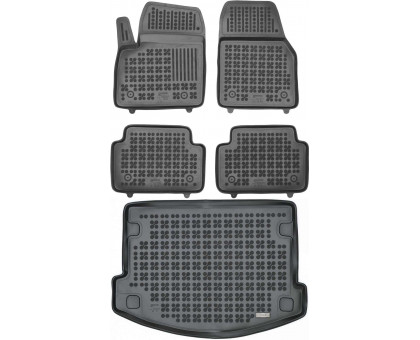 Rezaw-Plast Car Mats for 2018-2021 Jaguar E-Pace Floor Mats & Cargo Mat Odorless Black