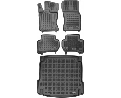 Rezaw-Plast Floor Mats for 2016-2021 Jaguar F-Pace Car Mats & Cargo Mat All Season Black