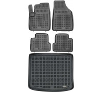 Rezaw-Plast Floor Mats for 2014-2023 Jeep Cherokee KL Car Mats & Cargo Mat Black