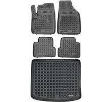 Rezaw Plast Floor Mats for 2014-2023 Jeep Cherokee KL Car Mats & Cargo Mat Black