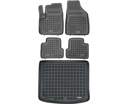 Rezaw-Plast Floor Mats for 2014-2023 Jeep Cherokee KL Car Mats & Cargo Mat Black