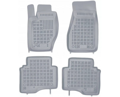 Rezaw-Plast Rubber Floor Mats for 2006-2010 Jeep Commander Car Mats Custom Fit Gray