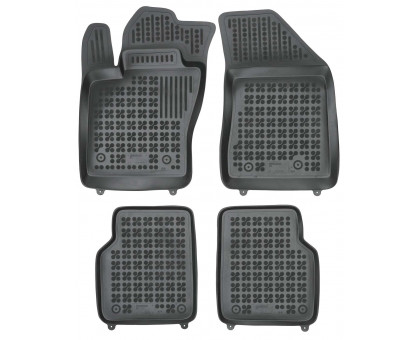 Rezaw-Plast Rubber Car Mats for 2017-2023 Jeep Compass Floor Mats All Season Black