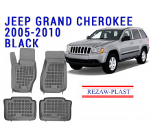 Rezaw-Plast  Rubber Floor Mats Set for Jeep Grand Cherokee 2005-2010 Black