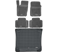 Rezaw-Plast Floor Mats for 2011-2021 Jeep Grand Cherokee Car Mats Set Waterproof Black