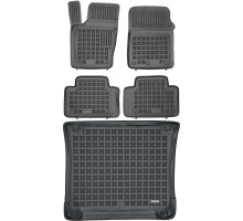 Rezaw-Plast Floor Mats for 2011-2021 Jeep Grand Cherokee Car Mats Set Waterproof Black