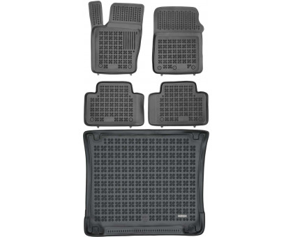 Rezaw-Plast Floor Mats for 2011-2021 Jeep Grand Cherokee Car Mats Set Waterproof Black