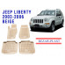 Rezaw-Plast Rubber Floor Mats Set for Jeep Liberty 2002-2006 Beige