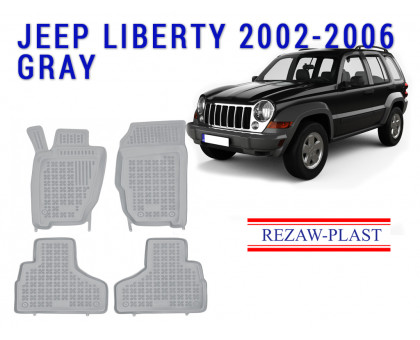 REZAW PLAST Floor Liners for Jeep Liberty 2002-2006 All Weather Gray