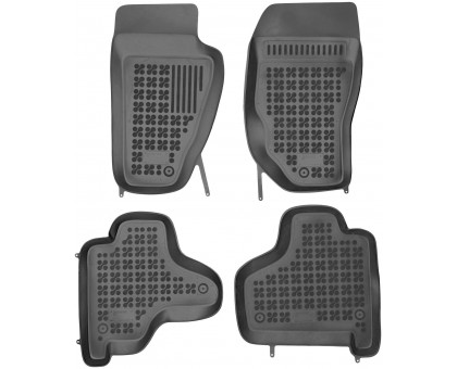 Rezaw-Plast Rubber Floor Mats for 2008-2013 Jeep Liberty Car Mats Anti-Slip Black