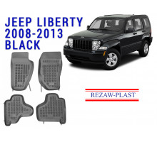 Rezaw-Plast  Rubber Floor Mats Set for Jeep Liberty 2008-2013 Black