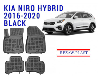 REZAW PLAST Floor Liners for Kia Niro Hybrid 2016-2020 All Weather Black