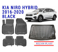 REZAW PLAST Rubber Mats for Kia Niro Hybrid 2016-2020 All Season Black
