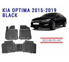 Rezaw-Plast  Rubber Floor Mats Set for Kia Optima 2015-2019 Black