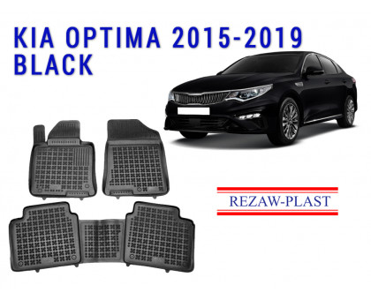REZAW PLAST Floor Liners for Kia Optima 2015-2019 Premium Quality, Custom-Fit Durable