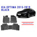 REZAW PLAST Floor Liners for Kia Optima 2015-2019 Durable Black