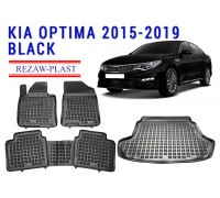 REZAW PLAST Vehicle Mats for Kia Optima 2015-2019 All Season Black