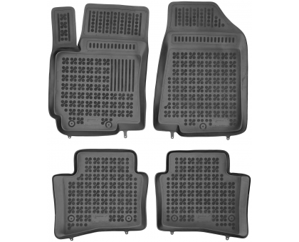 Rezaw-Plast Car Mats for 2012-2017 Kia Rio Floor Mats Hatchback Anti-Slip Black