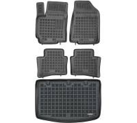 Rezaw-Plast Car Mats for 2012-2017 Kia Rio Floor Mats & Cargo Mat Hatchback Black